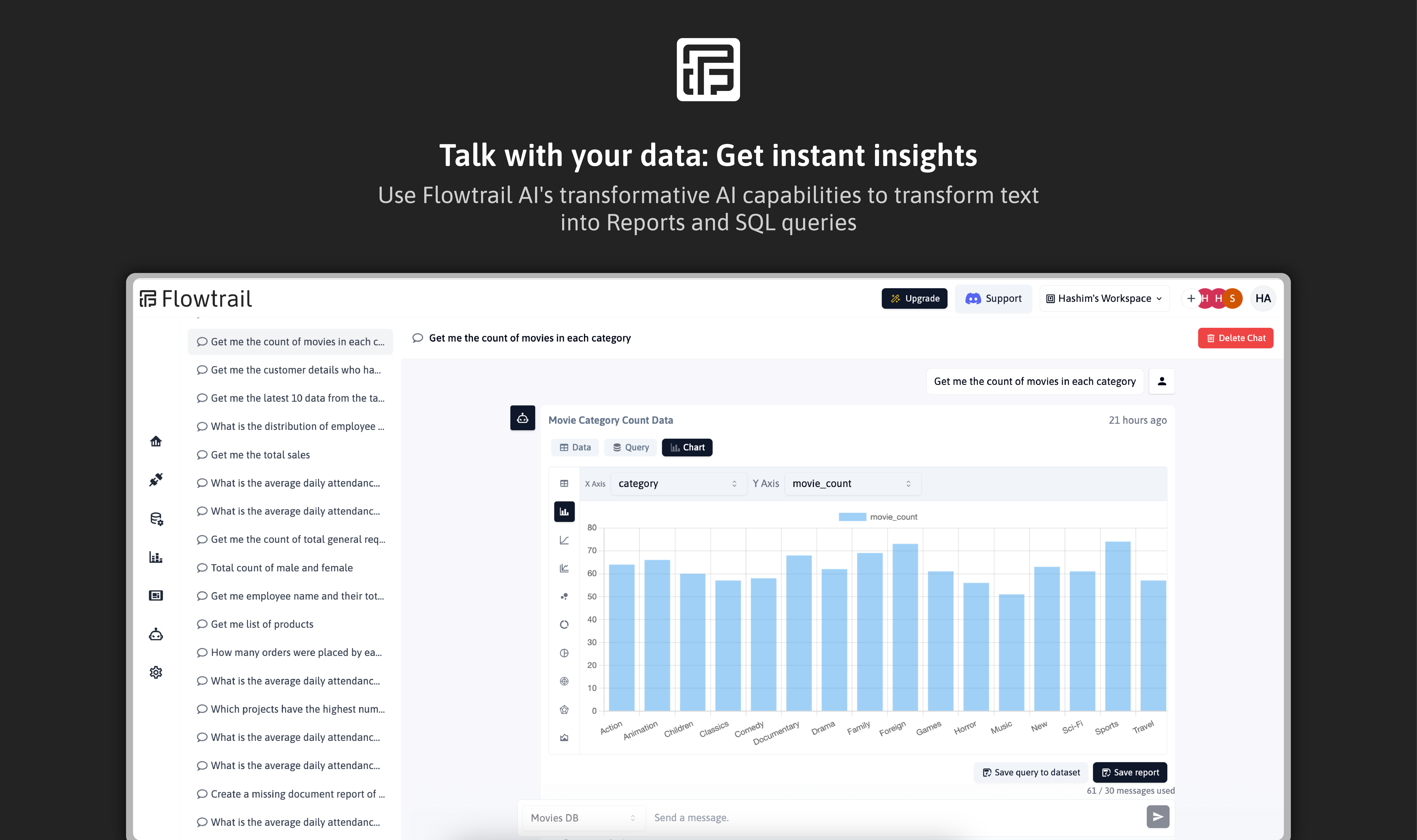 screenshot of Flowtrail AI